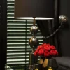 Casa Padrino Teelichthalter Set Schwarz 17 x H. 16 cm - Luxus Qualität