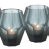 Casa Padrino Teelichthalter 4er Set Blau 8,5 x H. 10 cm - Luxus Qualität