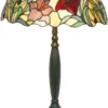 Casa Padrino Tiffany Hockerleuchte Ø 40 x H. 62 cm - Tiffany Tischleuchte