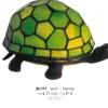 Casa Padrino Tiffany Tischleuchte Schildkröte Grün Ø 21 cm - Tiffany Deko Leuchte