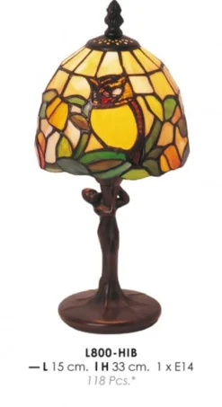 Casa Padrino Tiffany Tischleuchte Ø 15 x H. 33 cm - Luxus Schreibtischleuchte