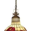 Casa Padrino Tiffany Vintage Hängeleuchte im Industrial Design - Metall und Glas - 60W E27 - Industrielampe Küchenleuchte