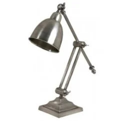 Casa Padrino Tischleuchte Antik Silber im Barockstil 14 x 14 x H 46 cm - Edle Büroleuchte