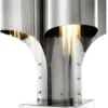 Casa Padrino Tischleuchte Silber 46 x 46 x H. 82,5 cm - Luxus Tischlampe