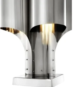 Casa Padrino Tischleuchte Silber 46 x 46 x H. 82,5 cm - Luxus Tischlampe