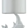 Casa Padrino Tischleuchte Weiß in exklusivem Design Ø 24 x H. 48,5 cm - Luxus Hotel & Restaurant Beleuchtung