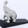Casa Padrino Türstopper Elefant Silber / Schwarz - Luxus Accessoires