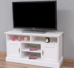 Casa Padrino TV Schrank im Landhausstil mit 2 Türen, 129 x 50 x 70 cm