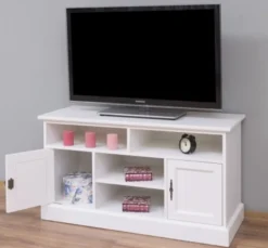 Casa Padrino TV Schrank im Landhausstil mit 2 Türen, 129 x 50 x 70 cm