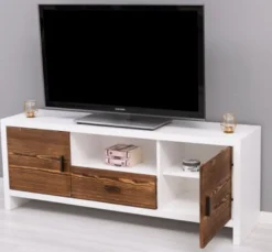 Casa Padrino TV Schrank im Landhausstil mit 2 Türen und 1 Schublade, 160 x 40 x 60 cm