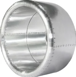 Casa Padrino Vintage Aviator Spiegel Silber Ø 74 cm - Runder Aluminium Flugzeug Design Wandspiegel - Aluminium Flugzeug Möbel