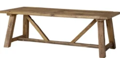 Casa Padrino Vintage Esstisch Lille, Eiche Rustikal Massivholz, Holzfarben, 230 x 100 x 76 cm, Landhaus Stil Esstisch