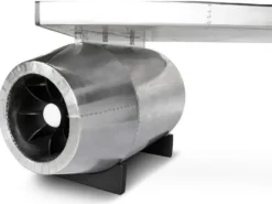 Casa Padrino Vintage Flieger Schreibtisch Silber 230 x 120 x H. 80 cm - Aluminium Flugzeug Design Bürotisch - Aluminium Flugzeug Büro Möbel