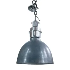 Casa Padrino Vintage Stil Hängeleuchte Grau Ø 44 x H. 60 cm - Industrial Pendelleuchte