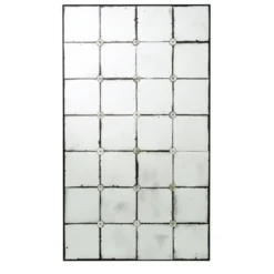 Casa Padrino Vintage Wandspiegel Squares Antik Stil Glas 80 x H140 cm - Art Deco Design
