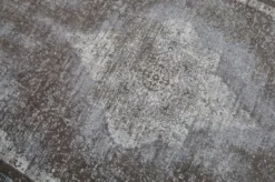 Casa Padrino Vintage Wohnzimmer Teppich Hellgrau 160 x 240 cm - Rechteckiger Baumwoll Teppich - Wohnzimmer Deko Accessoires