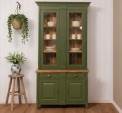 Casa Padrino Vitrine im Landhausstil mit 2 Türen, 110 x 50 x 230 cm