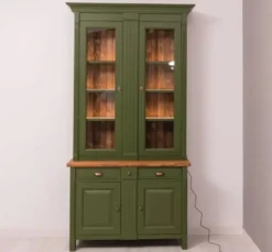 Casa Padrino Vitrine im Landhausstil mit 2 Türen, 110 x 50 x 230 cm