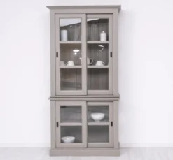 Casa Padrino Vitrine im Landhausstil mit 2 Türen, 110 x 47 x 220 cm