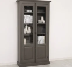 Casa Padrino Vitrine im Landhausstil mit 2 Türen, 110 x 40 x 210 cm