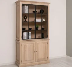 Casa Padrino Vitrine im Landhausstil, 130 x 50 x 230 cm
