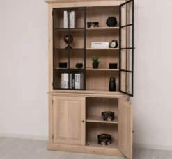Casa Padrino Vitrine im Landhausstil, 130 x 50 x 230 cm