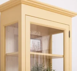 Casa Padrino Vitrine im Landhausstil mit 1 Tür, 75 x 40 x 220 cm