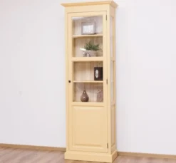Casa Padrino Vitrine im Landhausstil mit 1 Tür, 75 x 40 x 220 cm