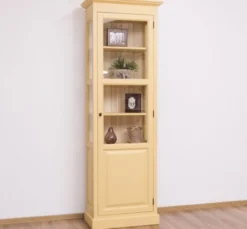 Casa Padrino Vitrine im Landhausstil mit 1 Tür, 75 x 40 x 220 cm