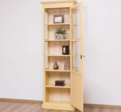 Casa Padrino Vitrine im Landhausstil mit 1 Tür, 75 x 40 x 220 cm