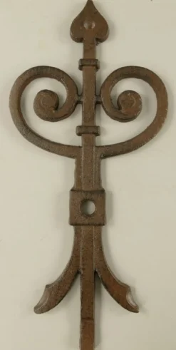 Casa Padrino Wanddeko Anker Rustikal Braun 23 x 1,5 x H. 50 cm - Nostalgischer Metall Anker - Wohnzimmer Deko - Garten Deko - Terrassen Deko - Deko Accessoires