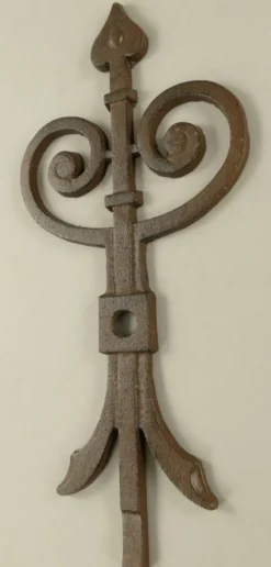 Casa Padrino Wanddeko Anker Rustikal Braun 23 x 1,5 x H. 50 cm - Nostalgischer Metall Anker - Wohnzimmer Deko - Garten Deko - Terrassen Deko - Deko Accessoires