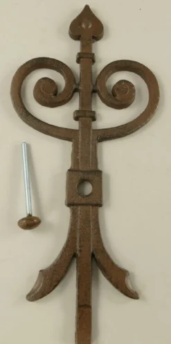 Casa Padrino Wanddeko Anker Rustikal Braun 23 x 1,5 x H. 50 cm - Nostalgischer Metall Anker - Wohnzimmer Deko - Garten Deko - Terrassen Deko - Deko Accessoires