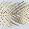 Casa Padrino Wandleuchte Farnblatt Design Gold / Weiß 24 x 12 x H. 19 cm - Luxuriöse Wandlampe