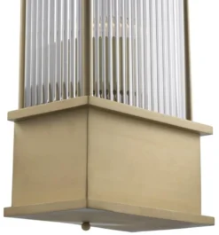 Casa Padrino Wandleuchte Messing 20 x 12 x H. 43 cm - Luxus Hotel & Restaurant Möbel