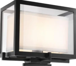 Casa Padrino Wandleuchte Schwarz / Weiß 31 x 23 x H. 24 cm - Luxus Hotel & Restaurant Leuchte