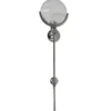 Casa Padrino Wandleuchte Silber 22 x 15 x H. 76 cm - Wandleuchte mit gerippter Glasscheibe