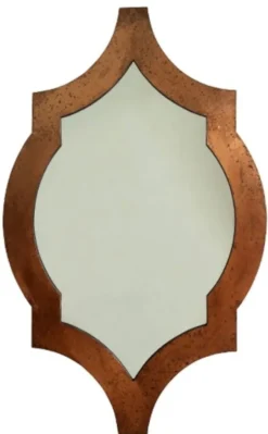Casa Padrino Wandspiegel im Art Deco Stil, Kupferfarben, 78 x H. 126 cm