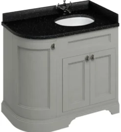 Casa Padrino Waschschrank mit Granitplatte und 3 Türen 98 x 55 x H. 93 cm