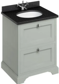 Casa Padrino Waschschrank / Waschtisch mit Granitplatte und 2 Schubladen - Limited Edition