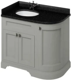 Casa Padrino Waschschrank / Waschtisch mit Granitplatte und 3 Türen 98 x 55 x H. 93 cm