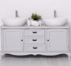 Casa Padrino Waschtisch im Landhausstil mit 2 Türen und 3 Schubladen, 158 x 54 x 75 cm