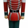 Casa Padrino Weihnachts Deko Skulptur Nussknacker Mehrfarbig / Silber H. 200 cm - Wetterbeständige XXL Dekofigur - Weihnachts Deko Accessoires XXL