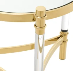 Casa Padrino Wohnzimmer Beistelltisch Gold Ø 50 x H. 55 cm - Luxus Kollektion