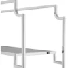 Casa Padrino Wohnzimmer Regalschrank Silber 90 x 32 x H. 230 cm - Luxus Möbel