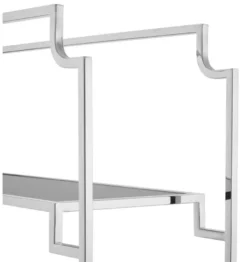 Casa Padrino Wohnzimmer Regalschrank Silber 90 x 32 x H. 230 cm - Luxus Möbel