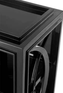 Casa Padrino Wohnzimmerschrank Schwarz 124 x 46 x H. 90 cm - Luxus Regalschrank