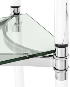 Casa Padrino Wohnzimmerschrank / Regalschrank Silber 117 x 41 x H. 200 cm - Luxus Möbel