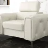 Casa Padrino Wohnzimmer Sessel 110 x 100 x H. 78-99 cm - Verschieden Farben - Moderner Sessel mit verstellbarer Kopfstütze - Moderne Wohnzimmer Möbel