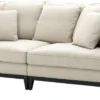 Casa Padrino Wohnzimmer Sofa Naturfarbig 248 x 127 x H. 94 cm - Luxus Wohnzimmermöbel